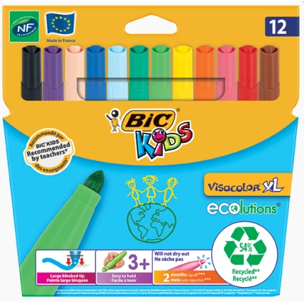 BIC KIDS - VISACOLOR ECOLUTIONS 12 STK
