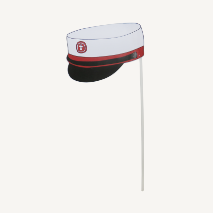 FLAG, STUDENTERHUE - RØD -  50 CM.