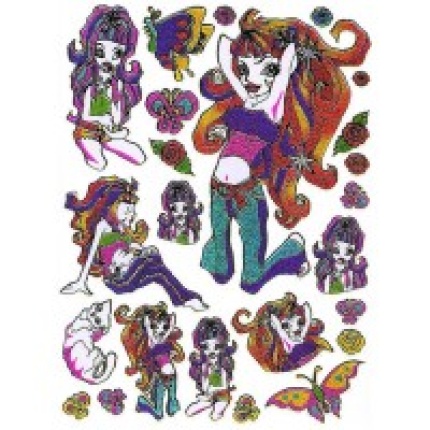 STICKERS PIGE I NEON FARVER