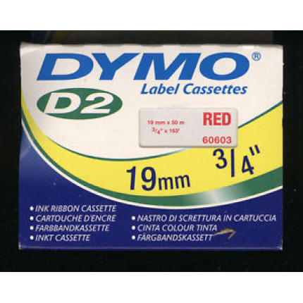 60603-DYMO FARVEBÅND - 19mm - RØD