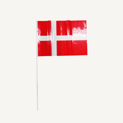 PLASTFLAG PÅ PLASTPIND H: 50 CM (10 STK.)