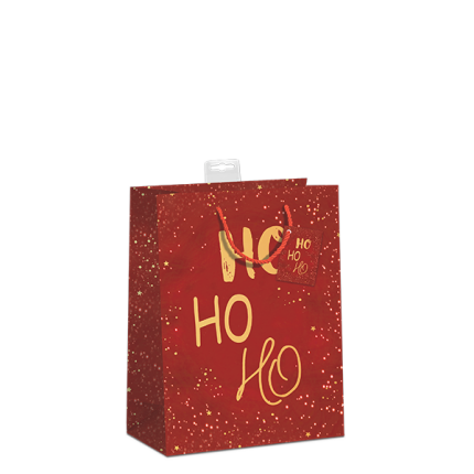 GAVEPOSE STR. M "Ho Ho Ho-BORDEAUX GULD FOLIE"