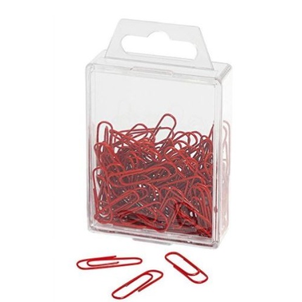 PAPIR CLIPS WEDO 27mm 100 STK - RØD
