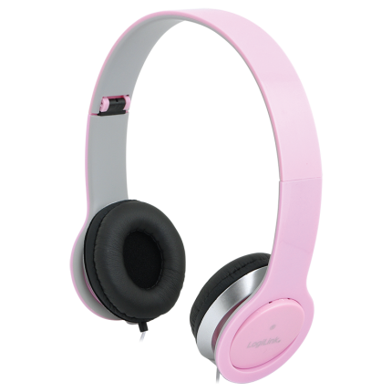 HEADSET STEREO M/ MICROPHONE PINK
