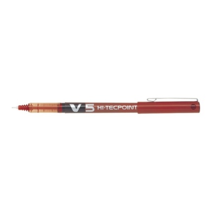 PILOT HI-TECPOINT V5 RØD (SKAFFEVARE)
