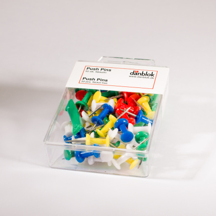 PUSH PINS ASS. FARVER CA. 50 STK.