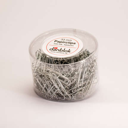 PAPIR CLIPS GALV  33 MM - 500 STK.