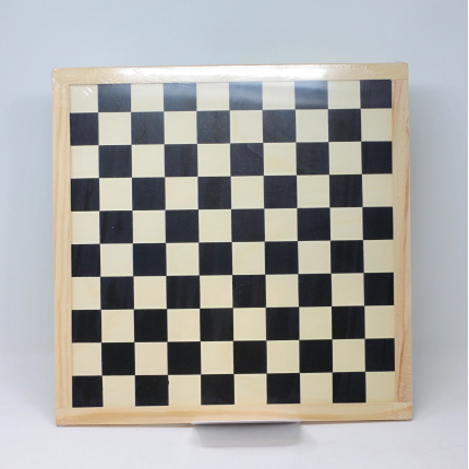 SKAK/DAM BRÆT 40 mm - TRYKT NATUR/SORT (170481)