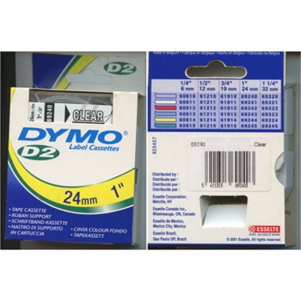 69240-DYMO D2 -9000 TAPE - 24mm - KLAR