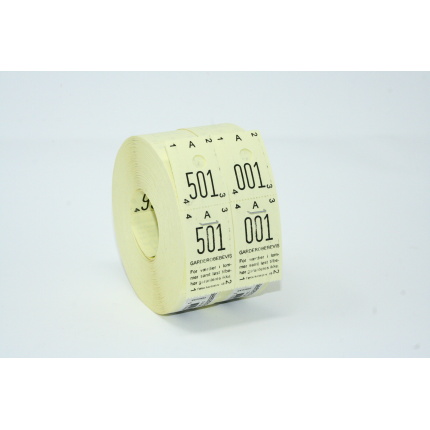 GARDEROBENUMRE 48 - GUL (2x500)