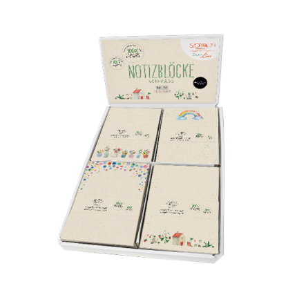 MAGNETBLOKKE I DISPLAY, A6 - BÆREDYGTIG, SUKKERØRSPAPIR