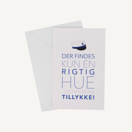 KORT & KONVOLUT "STUDENT BLÅ" 11X17 CM