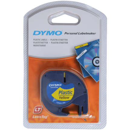 91222 DYMO LETRATAG PLASTTAPE, GUL