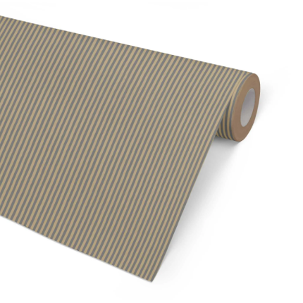 ØKONOM 57 CM " FLOATING STRIPE, BLÅ OG GULD"  154M KRAFT PAPIR