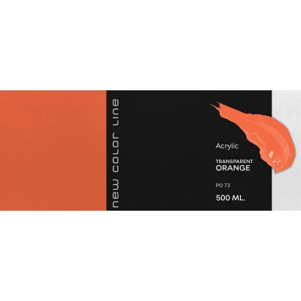 New Color Line 500 ml - Transparent Orange