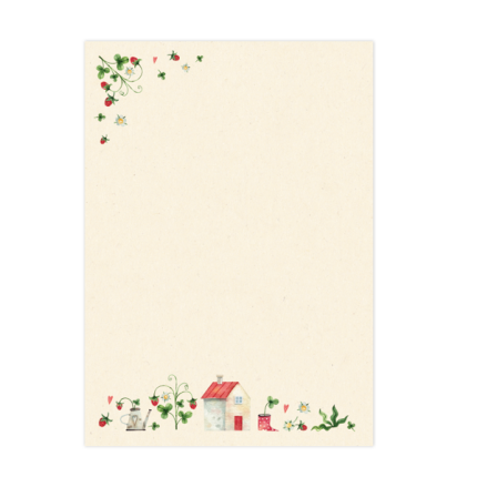 BREVPAPIR A4 M/TRYK "HUS&HAVE" & KONVOLUTTER M/65 10+10 STK -  SUKKERRØRS PAPIR