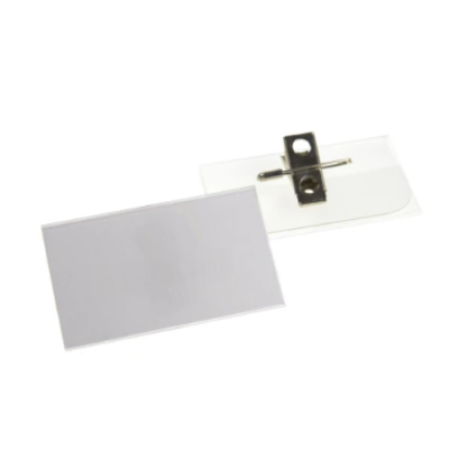 KONGRESMÆRKER 40X70, KLEMME+NÅL, U/INDSTIK (SKAFFEVARE)