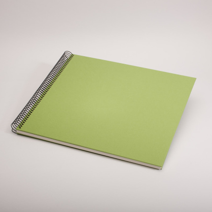SPIRALALBUM 35X30CM LYS GRØN 40 HVIDE SIDER