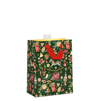 GAVEPOSE STR. M "JULETING - GRØN"