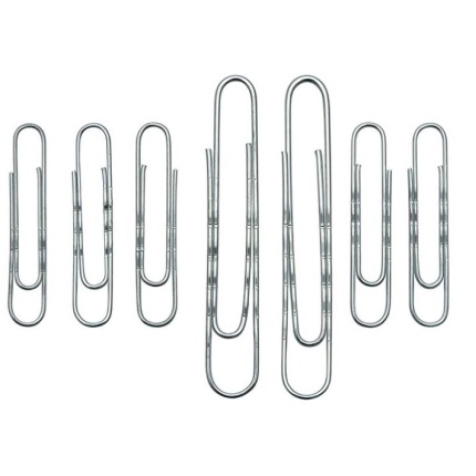 PAPIR CLIPS RIFLEDE -  75 mm. CA. 100 STK