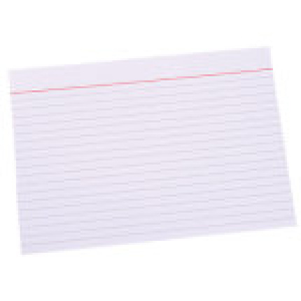 KARTOTEKSKORT "A6" 105X148MM.  M/LINIER CA. 100 STK