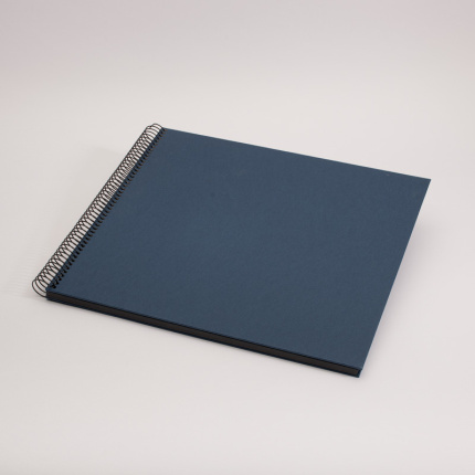 SPIRALALBUM 35X30CM MØRK BLÅ 40 SORTE SIDER