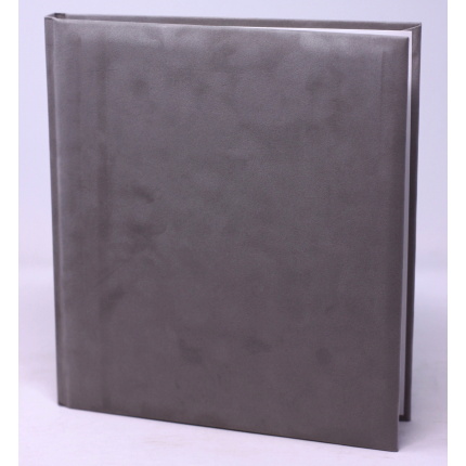 GÆSTEBOG VELOUR GRÅ  U/TRYK - 23x25 CM