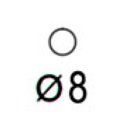 ETIKET RUND Ø8 MM HVID