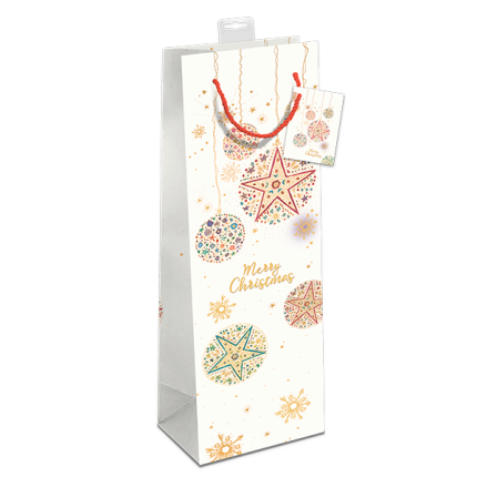 GAVEPOSE TIL FLASKE " MERRY CHRISTMAS"