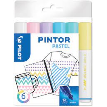 PILOT PINTOR PASTEL - MEDIUM 6 STK