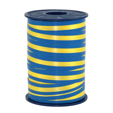 GAVEBÅND BLÅ/GUL 10MM X 250M.