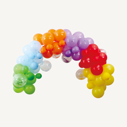 BALLONBUE M/KONFETTI - MULTIFARVET 72 STK - LATEX