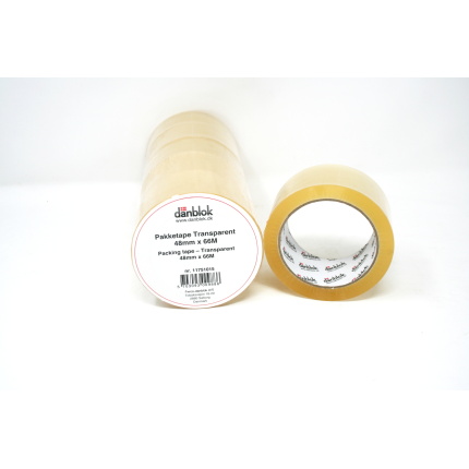PAKKETAPE TRANSPARENT 48MM X 66M - DANBLOK