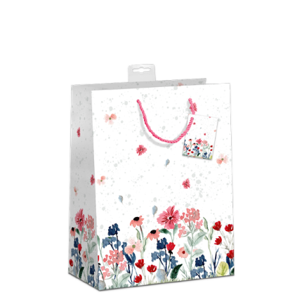 GAVEPOSE STR. L "VILDE BLOMSTER" 26X32X12 CM