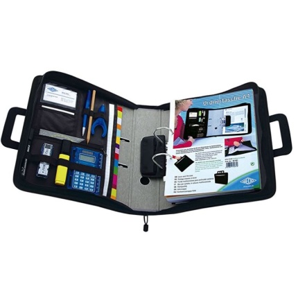 TASKE TIL RINGBIND A4 80MM SORT M/LYNLÅS