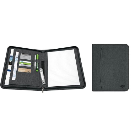 KONFERENCEMAPPE 2R  A4 BLOK - GRÅ - 28x4,7x35,5 CM