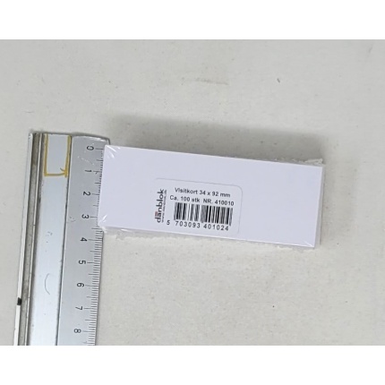 VISITKORT - 34 x 92mm  CA. 100 STK