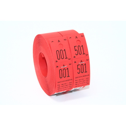 GARDEROBENUMRE 48 - RØD (2x500)