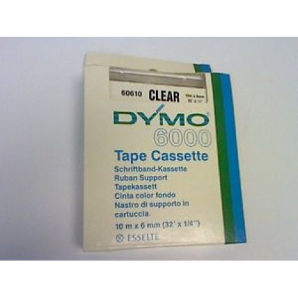 60610-DYMO D2 - 6-9000 TAPE - 6mm - KLAR