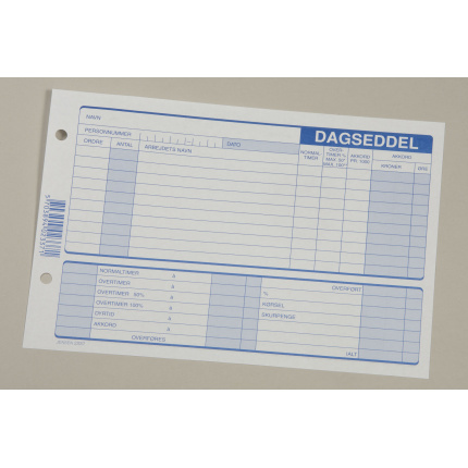 DAGSEDDEL GF 2337 210X148MM 1X100 BLADE