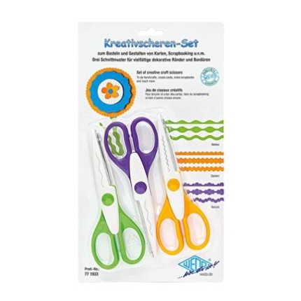 SAKS MØNSTER - BØLGE,ZIG ZAG -BLISTERKORT M. 3 STK