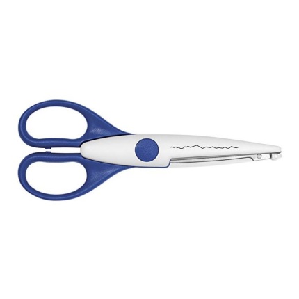 SAKS - BLÅ UJÆVN KANT 16 CM