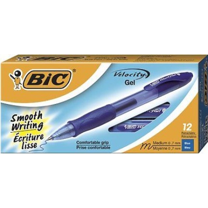 BIC VELOCITY GEL BLÅ BP 12 STK.