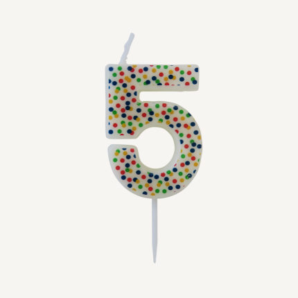 LYS TIL KAGE M/PRIKKER TAL 5 H: 7,5 CM. 1 STK.