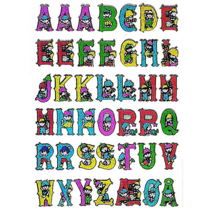 STICKERS METAL BOGSTAVER M / BØRN