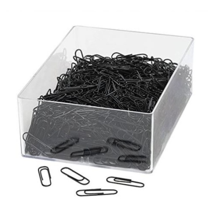 PAPIR CLIPS WEDO 27mm 1.000 STK - SORT