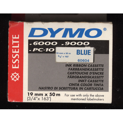 60604-DYMO FARVEBÅND - 19mm - BLÅ