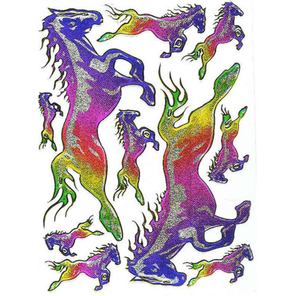 STICKERS HESTE I NEON FARVER