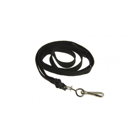 HALSBÅND 8 MM M/METALKROG - SORT