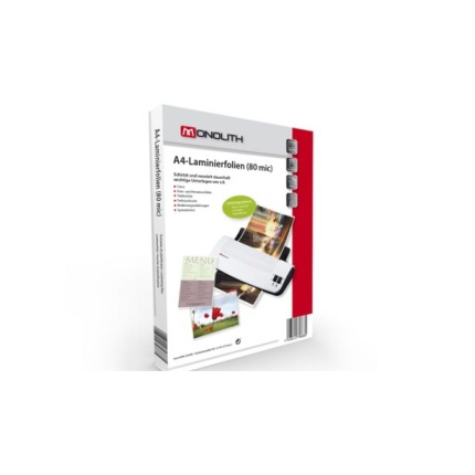 LAMINERINGSLOMME MONOLITH A-4 8O MIC 100 SIDER